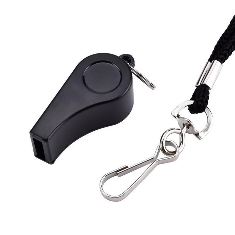 Plastic Pro Sports Whistle with Lanyard