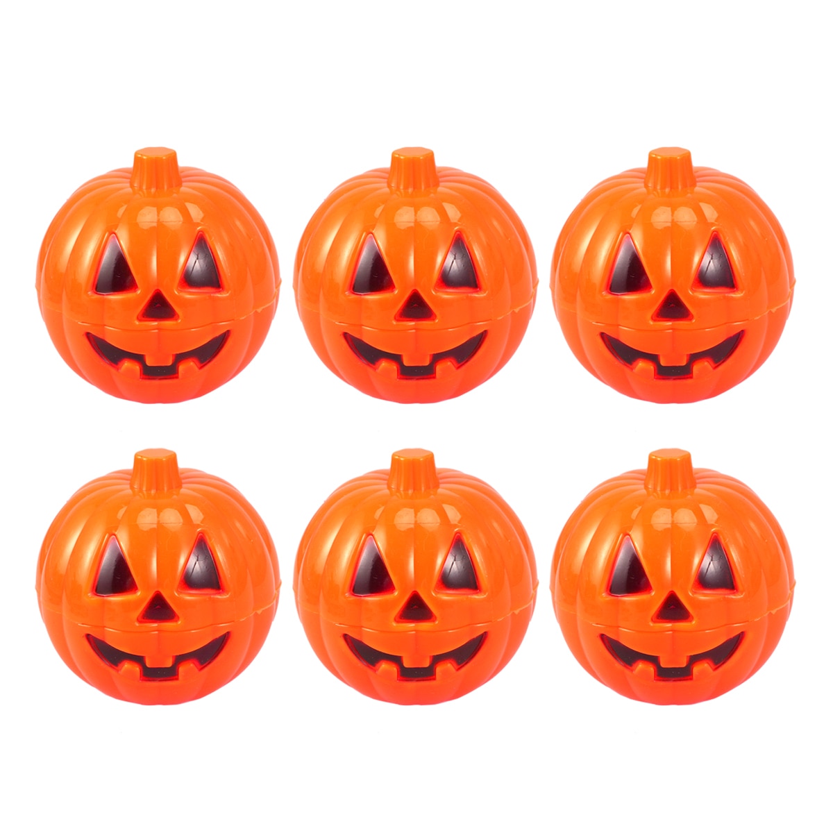 Plastic Pumpkins Mini Container (6 pieces)