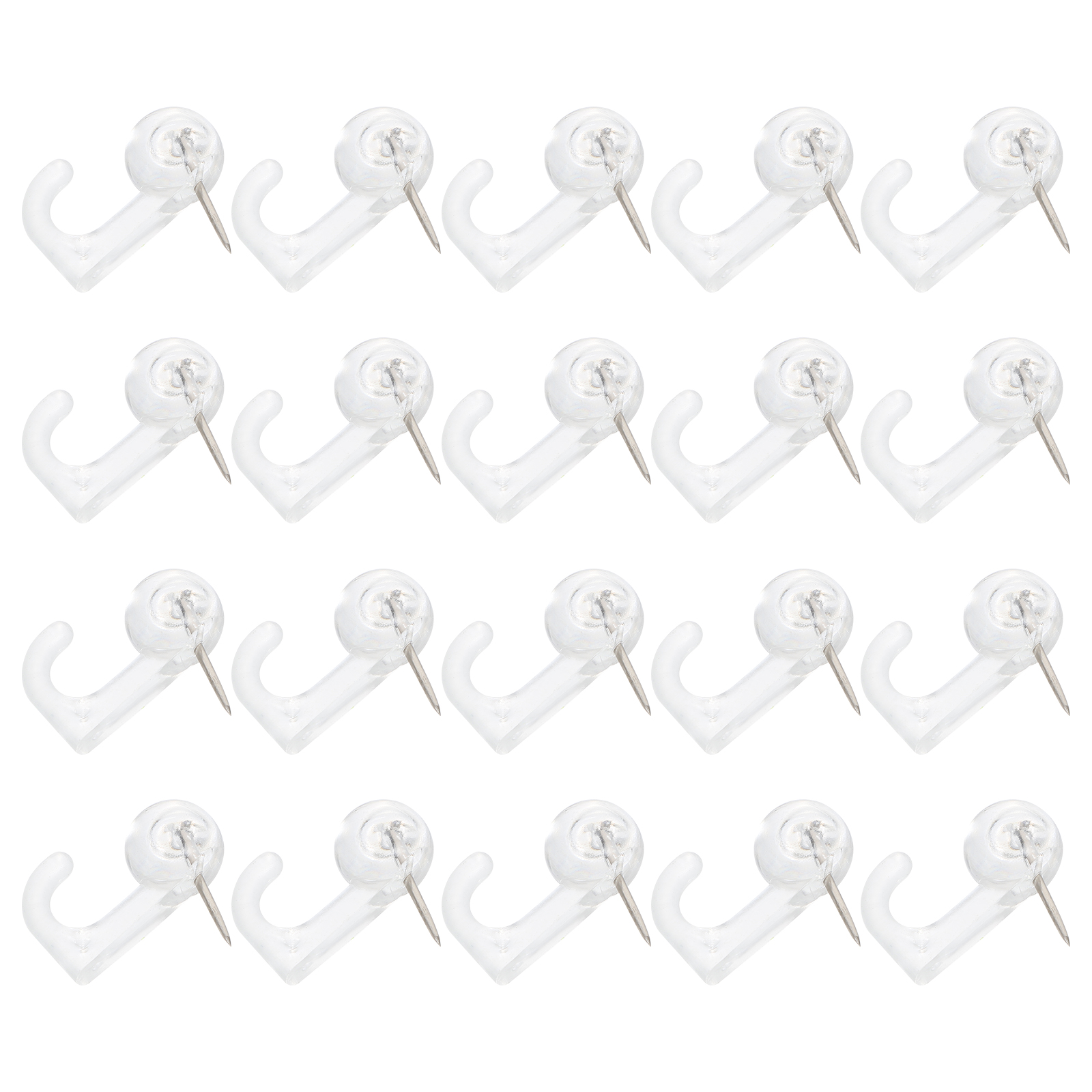 Plastic Push Pin Hooks (50pcs)