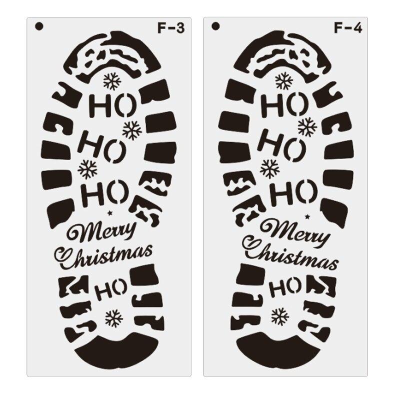 Plastic Santa Footprint Stencil Set