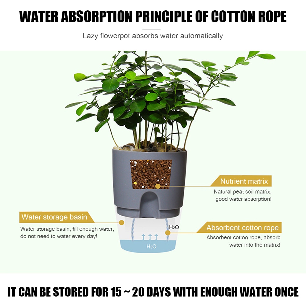 Plastic Self Watering Plant Pot Plastic Self Watering Plant Pot