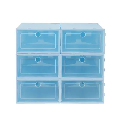 Plastic Shoe Storage Organizer Box Set