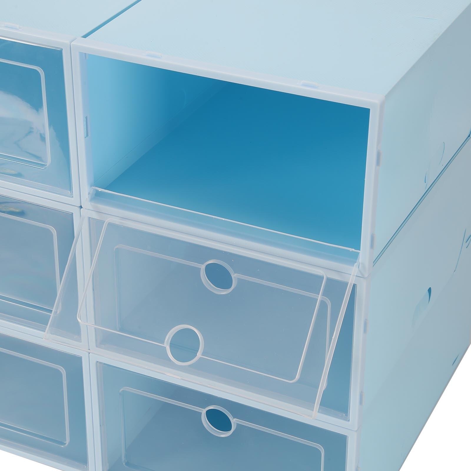 Plastic Shoe Storage Organizer Box Set