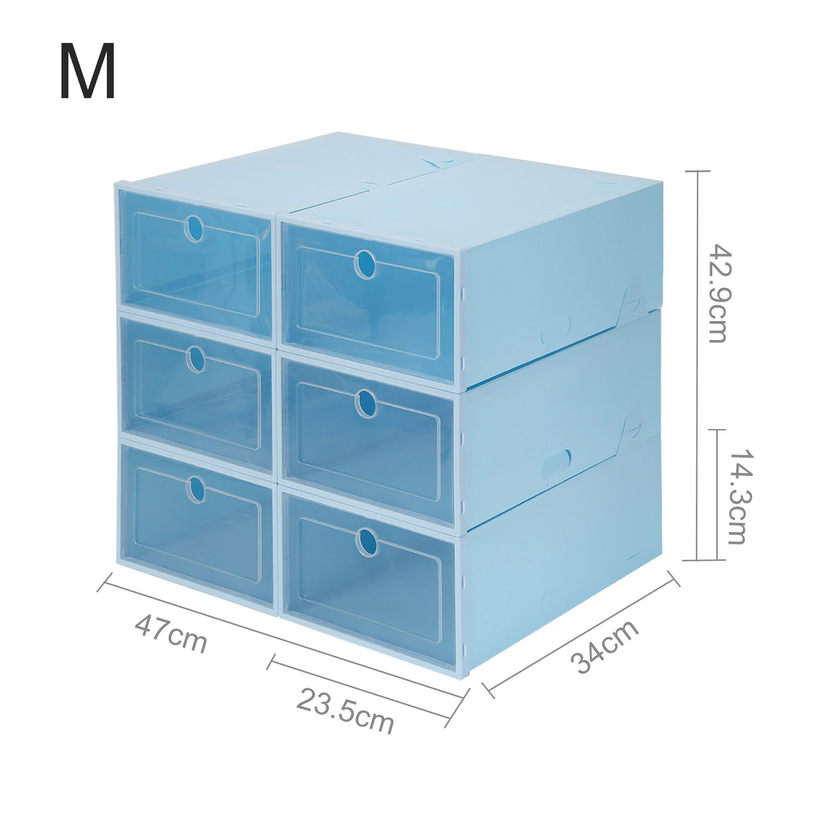 Plastic Shoe Storage Organizer Box Set