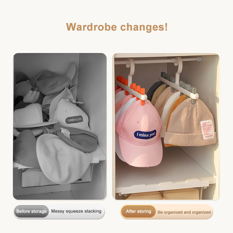 Plastic Six Clip Cap Hanger Rack