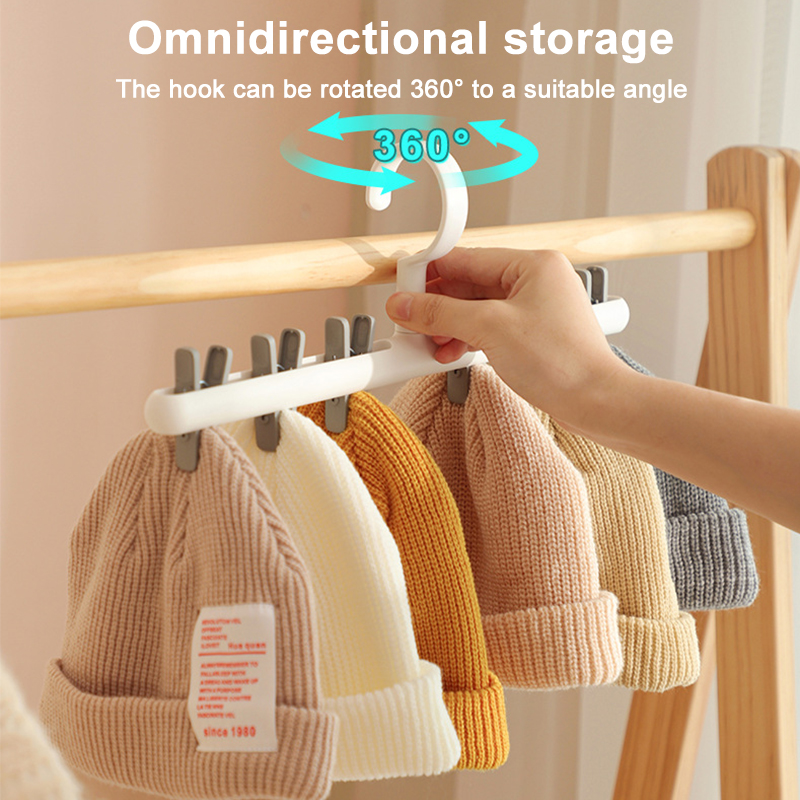 Plastic Six Clip Cap Hanger Rack