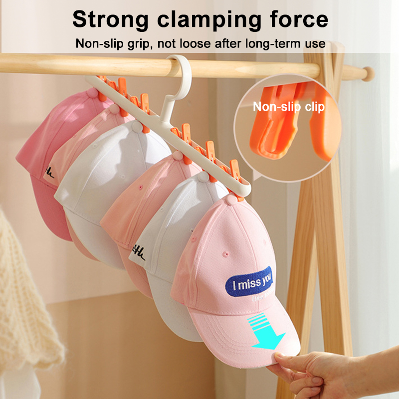 Plastic Six Clip Cap Hanger Rack
