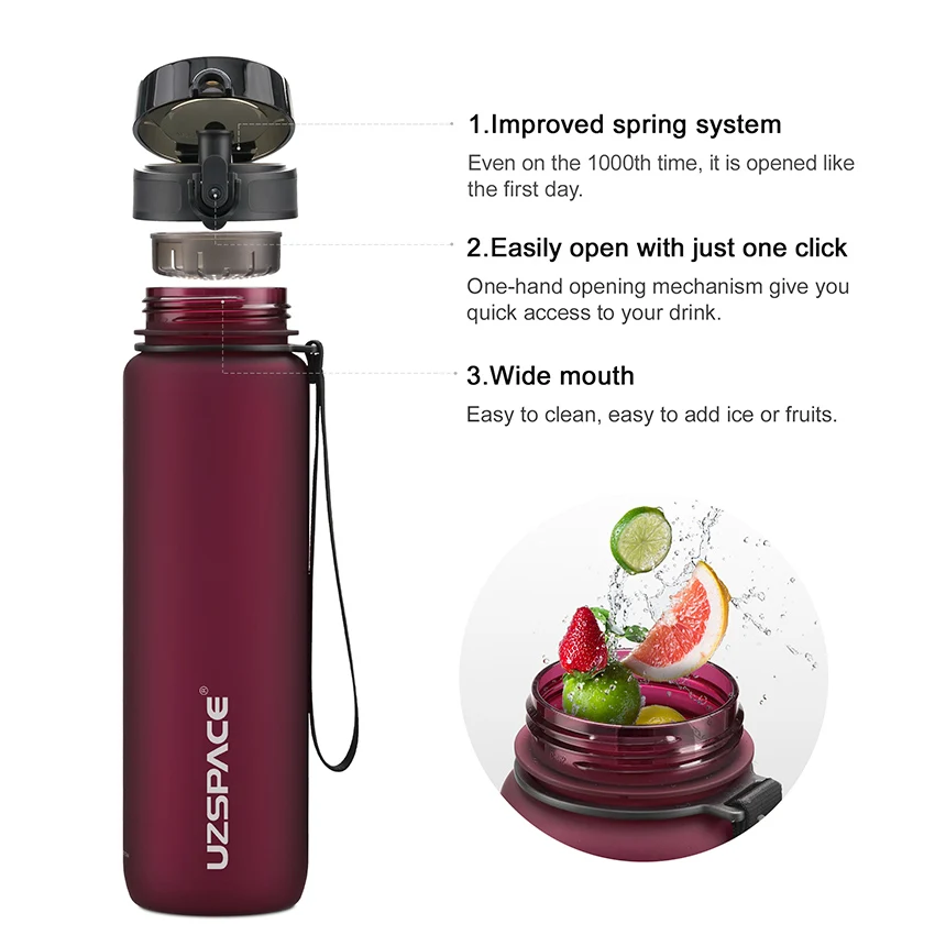 Plastic Sports Bottle Sports Water Bottle BPA Free Portable Leak-proof Shaker Plastic Drinkware Tour Gym Plastic Sports Bottle Sports Water Bottle BPA Free Portable Leak-proof Shaker Plastic Drinkware Tour Gym