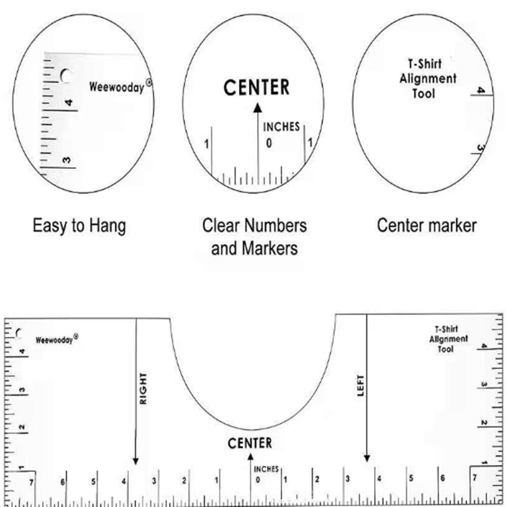 Plastic T Shirt Guide Rulers (4pcs) Plastic T Shirt Guide Rulers (4pcs)