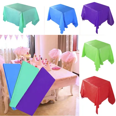 Plastic Tablecloth Disposable Cover Plastic Tablecloth Disposable Cover