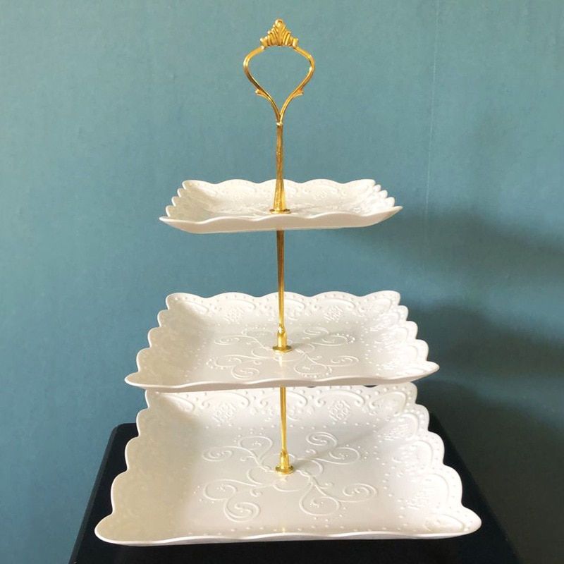 Plastic Tiered Dessert Tray Rack Plastic Tiered Dessert Tray Rack