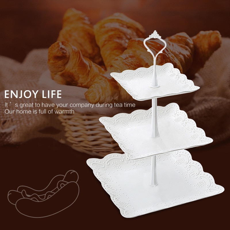 Plastic Tiered Dessert Tray Rack Plastic Tiered Dessert Tray Rack