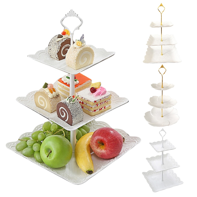Plastic Tiered Dessert Tray Rack Plastic Tiered Dessert Tray Rack
