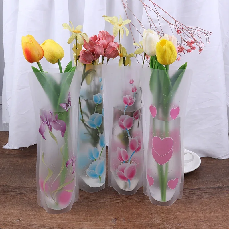 Plastic Transparent Foldable Vase