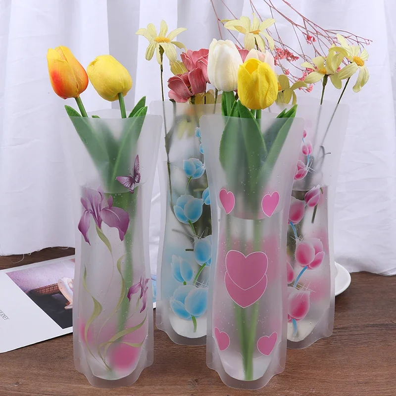 Plastic Transparent Foldable Vase