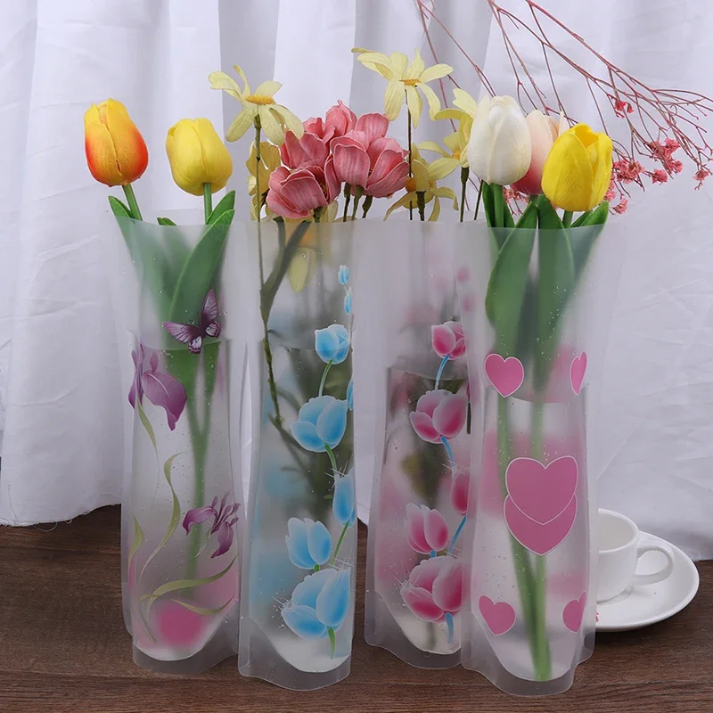 Plastic Transparent Foldable Vase