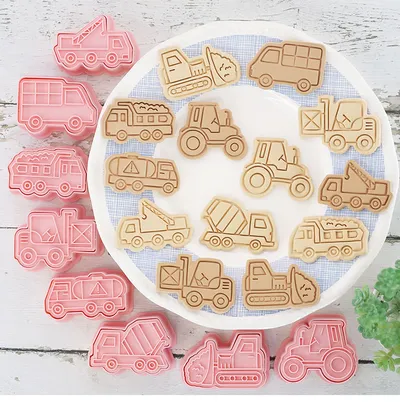 Plastic Truck Cookie Cutters (8pcs)