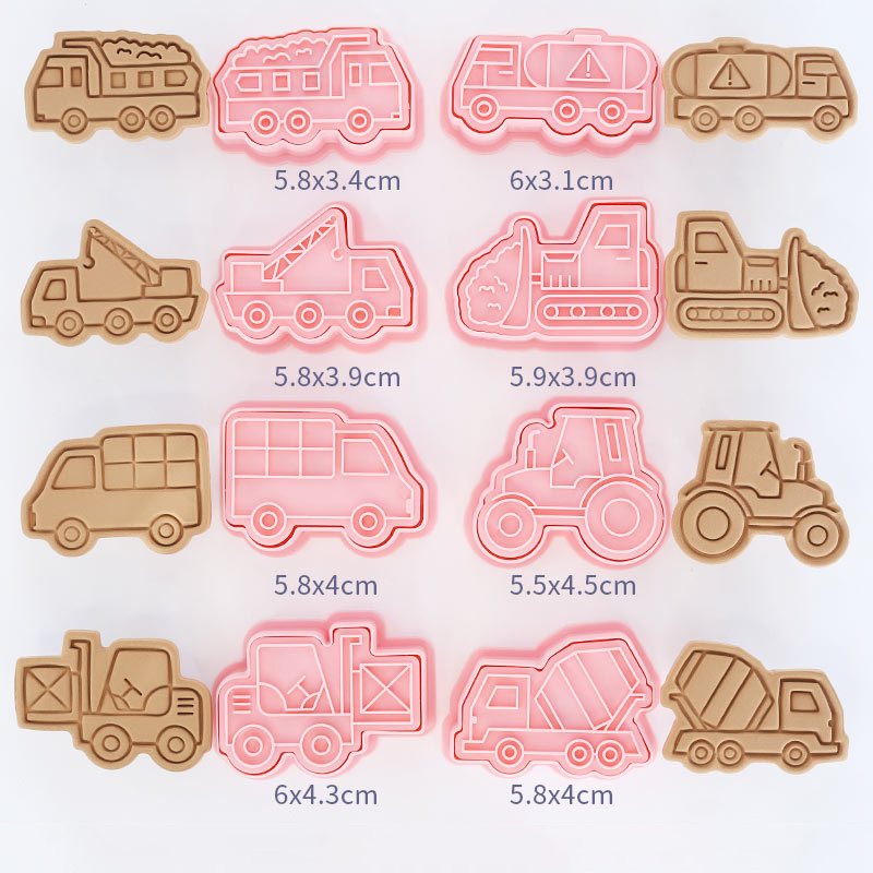 Plastic Truck Cookie Cutters (8pcs)