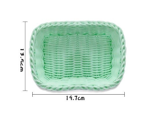 Plastic Woven Basket Home Storage