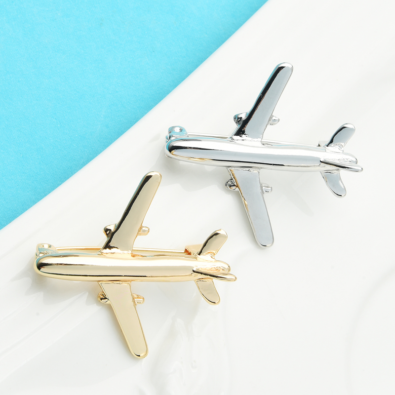 Plated Metal Airplane Lapel Pin Plated Metal Airplane Lapel Pin
