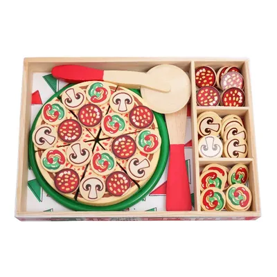 Play Pretend Wood Pizza Toy Play Pretend Wood Pizza Toy