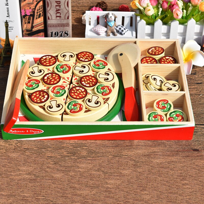 Play Pretend Wood Pizza Toy Play Pretend Wood Pizza Toy