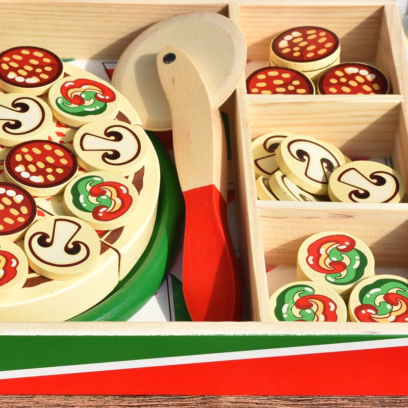 Play Pretend Wood Pizza Toy Play Pretend Wood Pizza Toy