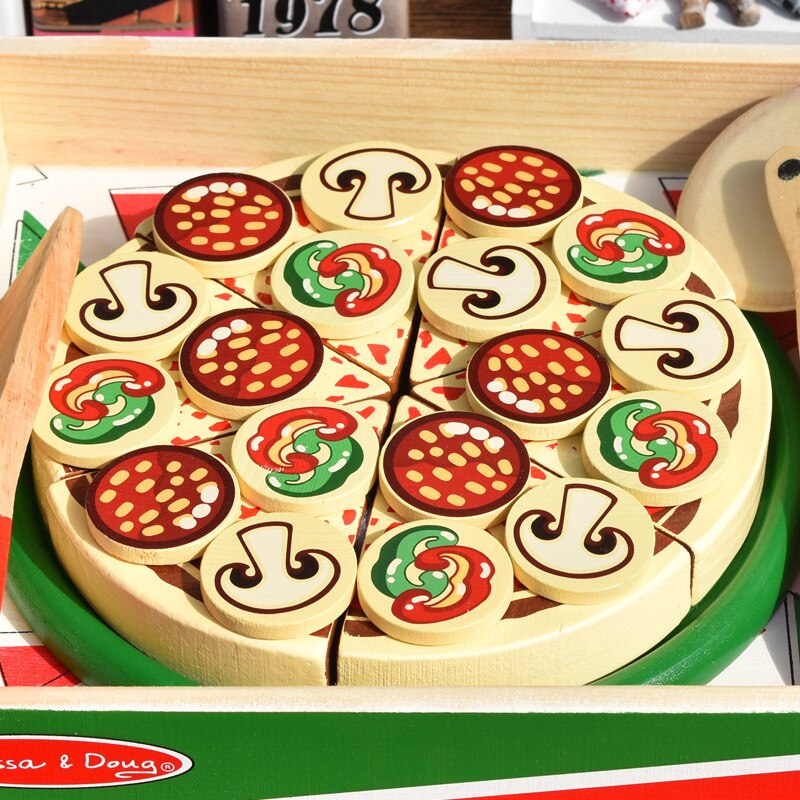 Play Pretend Wood Pizza Toy Play Pretend Wood Pizza Toy