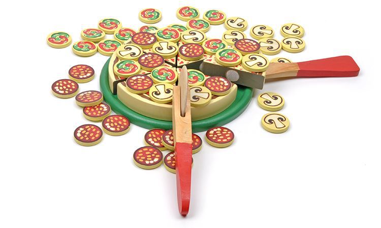 Play Pretend Wood Pizza Toy Play Pretend Wood Pizza Toy