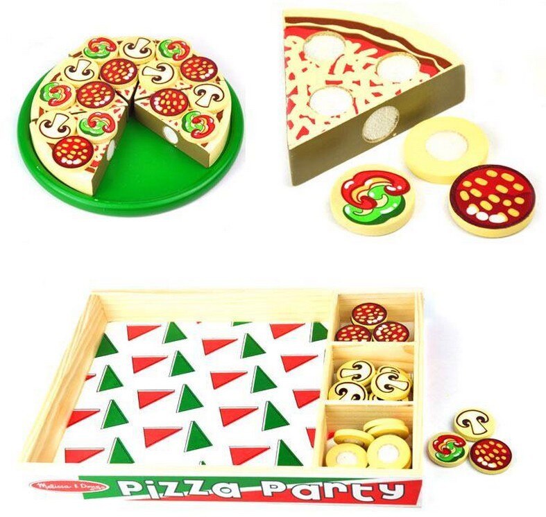 Play Pretend Wood Pizza Toy Play Pretend Wood Pizza Toy