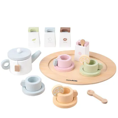 Play Pretend Wooden Tea Set Toy