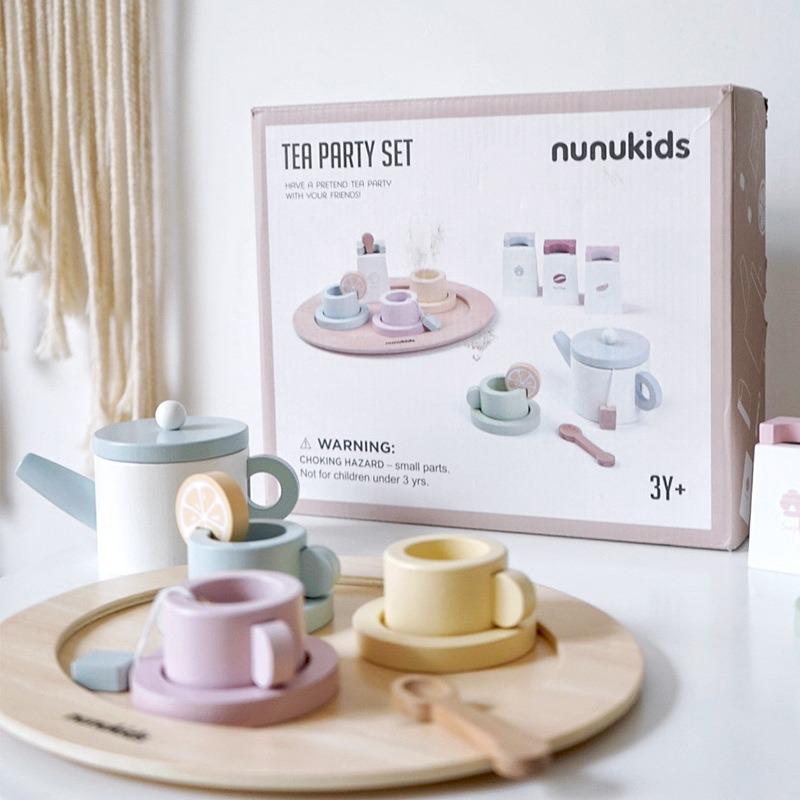 Play Pretend Wooden Tea Set Toy