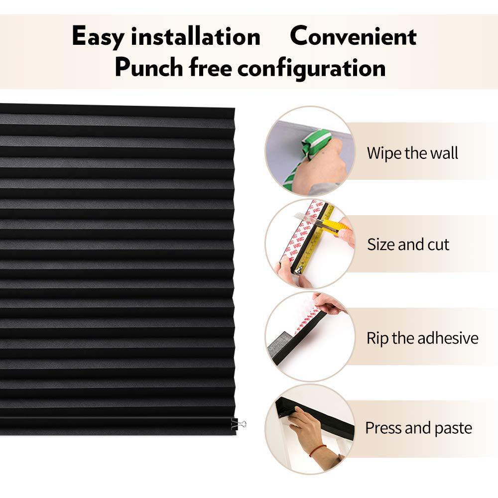 Pleated Blinds Adhesive Window Cover Pleated Blinds Adhesive Window Cover