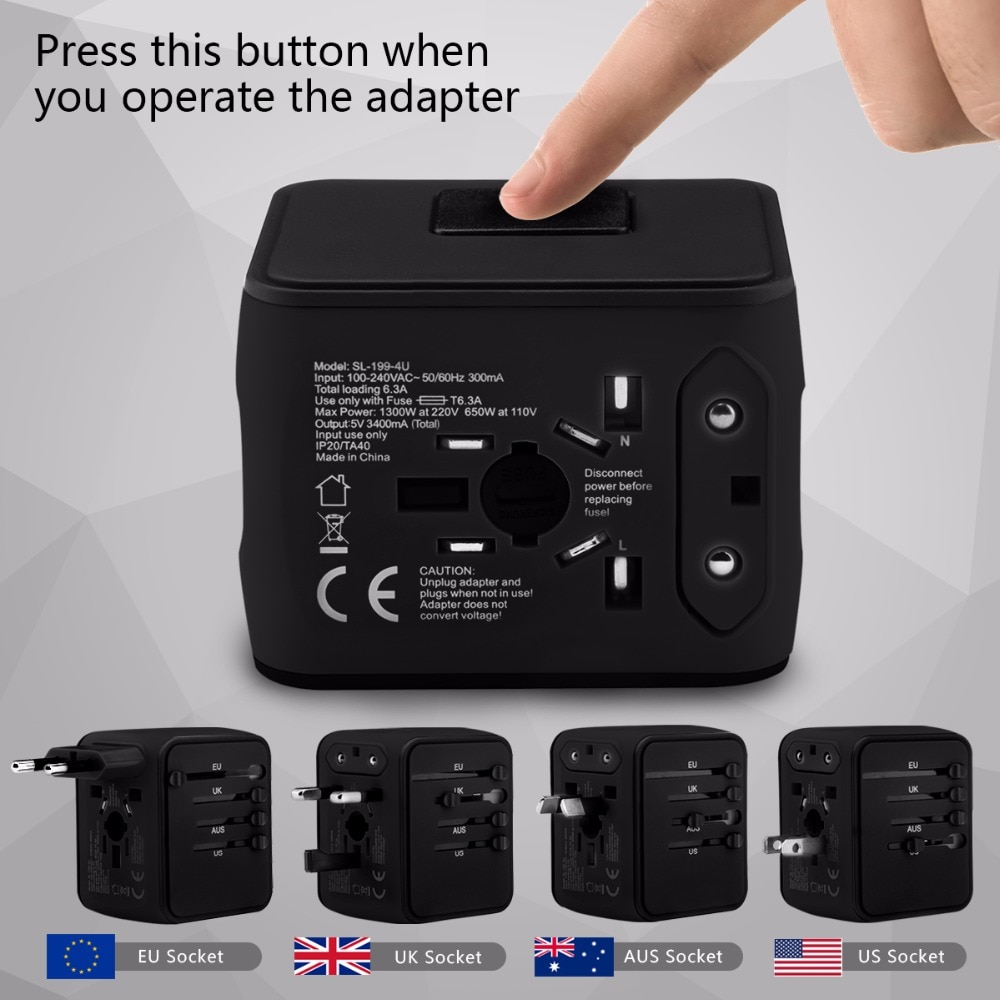 Plug Adapter Universal Travel Outlet Plug Adapter Universal Travel Outlet
