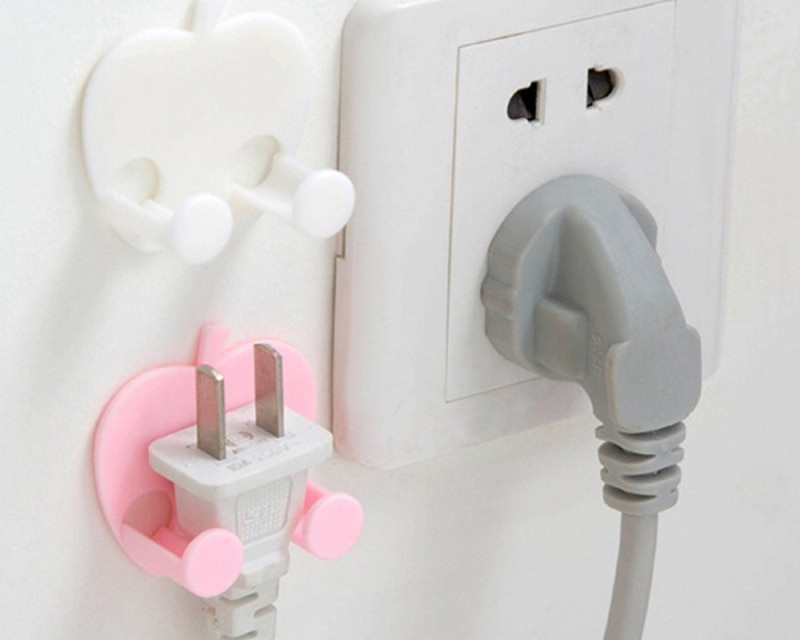 Plug Holder Sticky Wall Hooks Plug Holder Sticky Wall Hooks