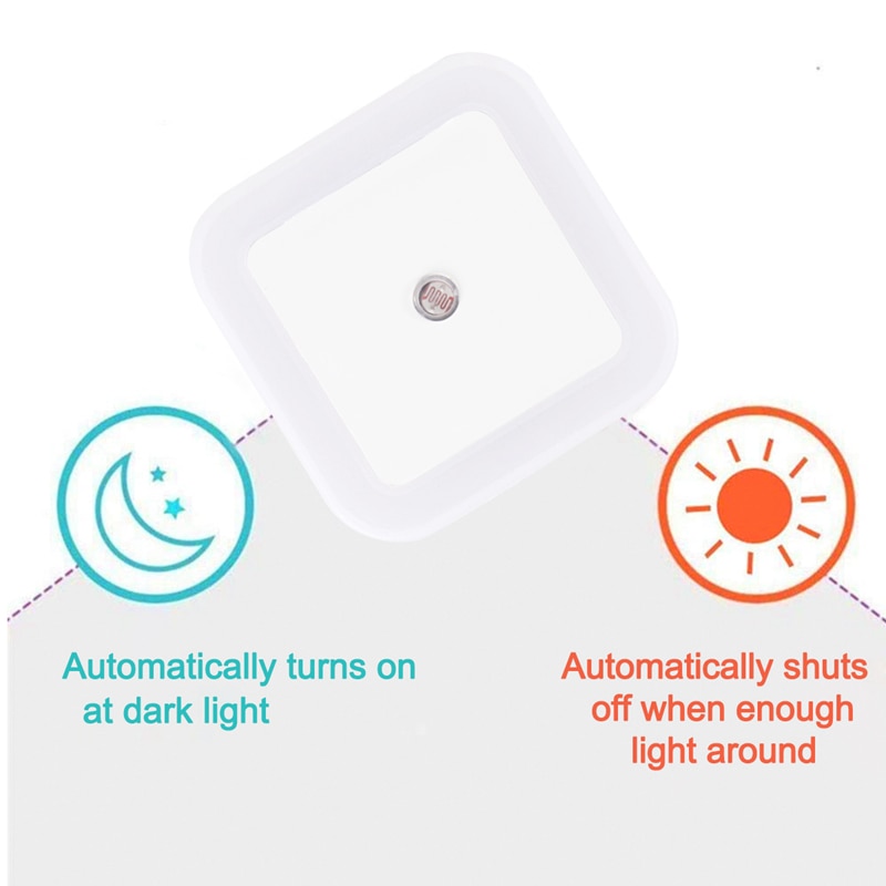 Plug Night Light Sensor LED