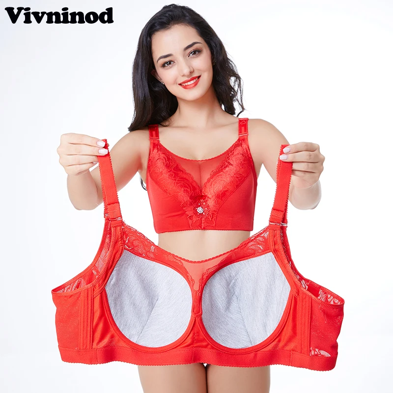 Plus Size Big Size Bras for Women D E F G Cup Bra 115F 120G Bra Push Up Large Bras Female ull Cup Big Size Bras for