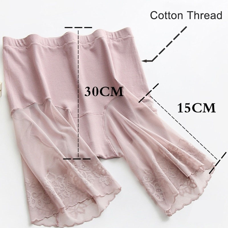 Plus Size Shorts Under Skirt Sexy Lace Anti Chafing Thigh Safety Shorts Ladies Pants Underwear Large Size Safety Pants