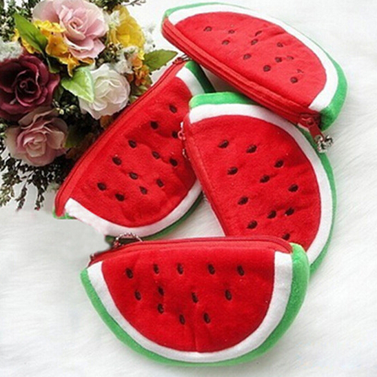 Plush Coin Purse Watermelon Wallet