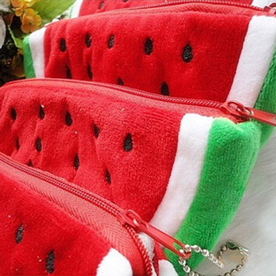 Plush Coin Purse Watermelon Wallet