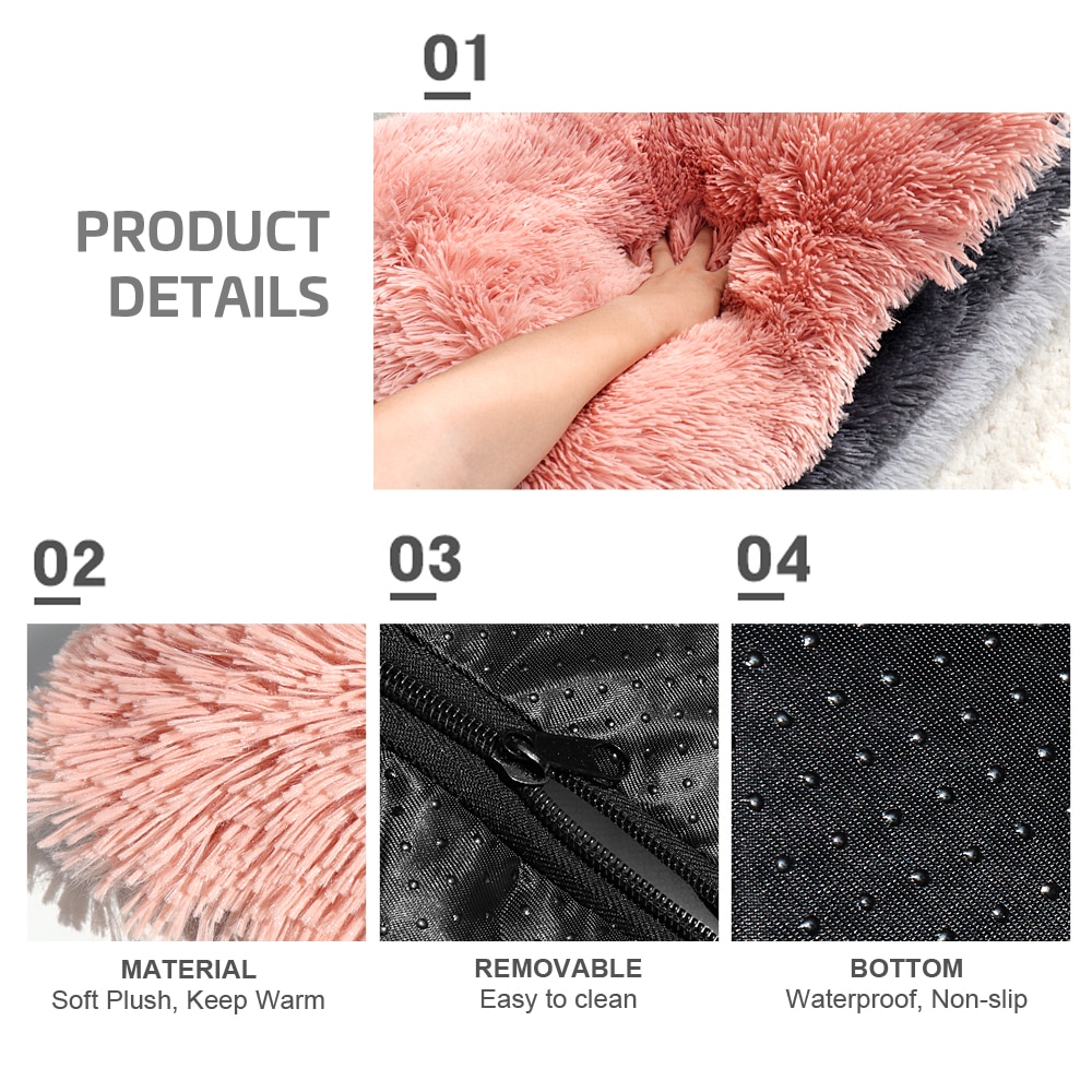 Plush Pet Bed Cushion Bed Plush Pet Bed Cushion Bed
