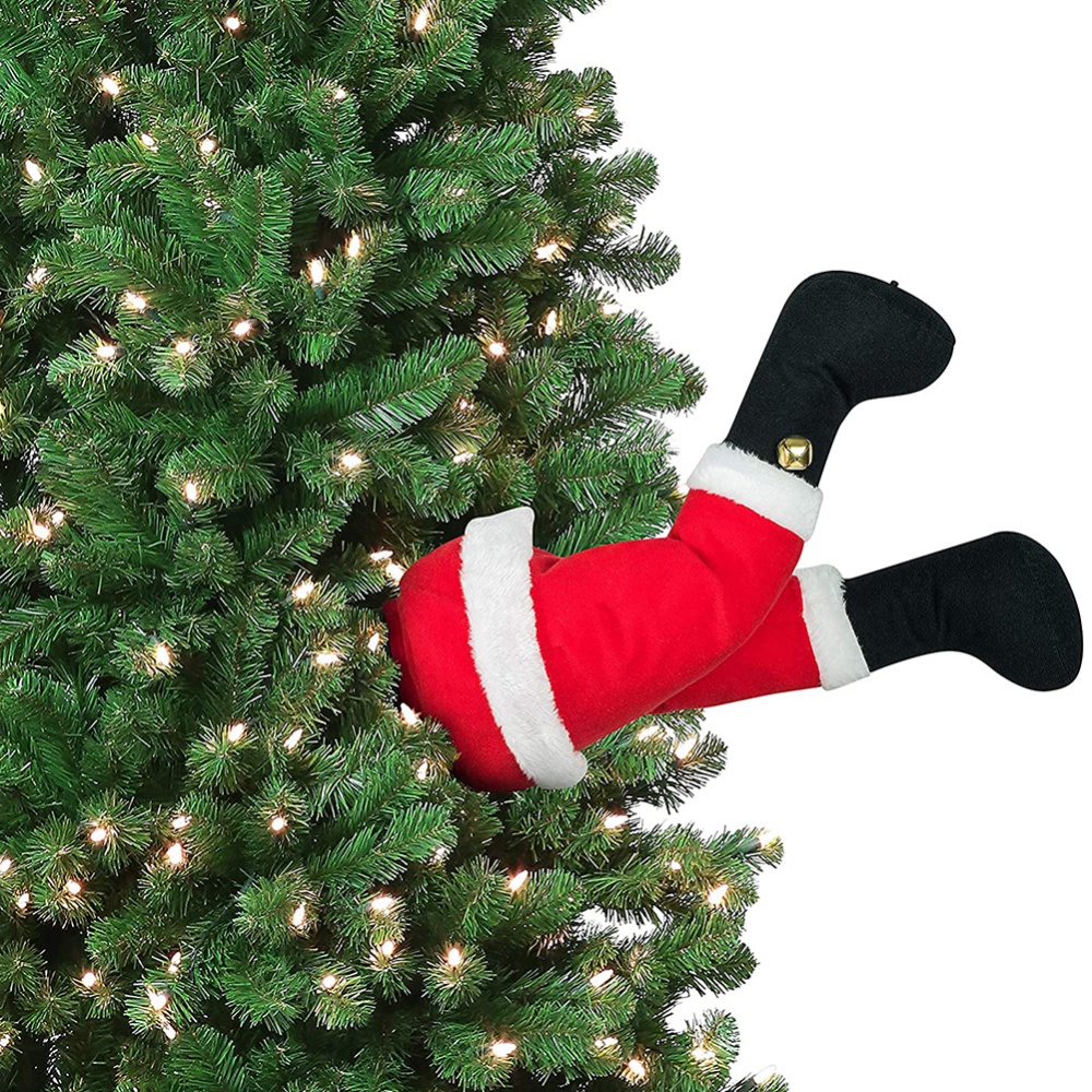 Plush Santa Legs for Christmas Tree Plush Santa Legs for Christmas Tree