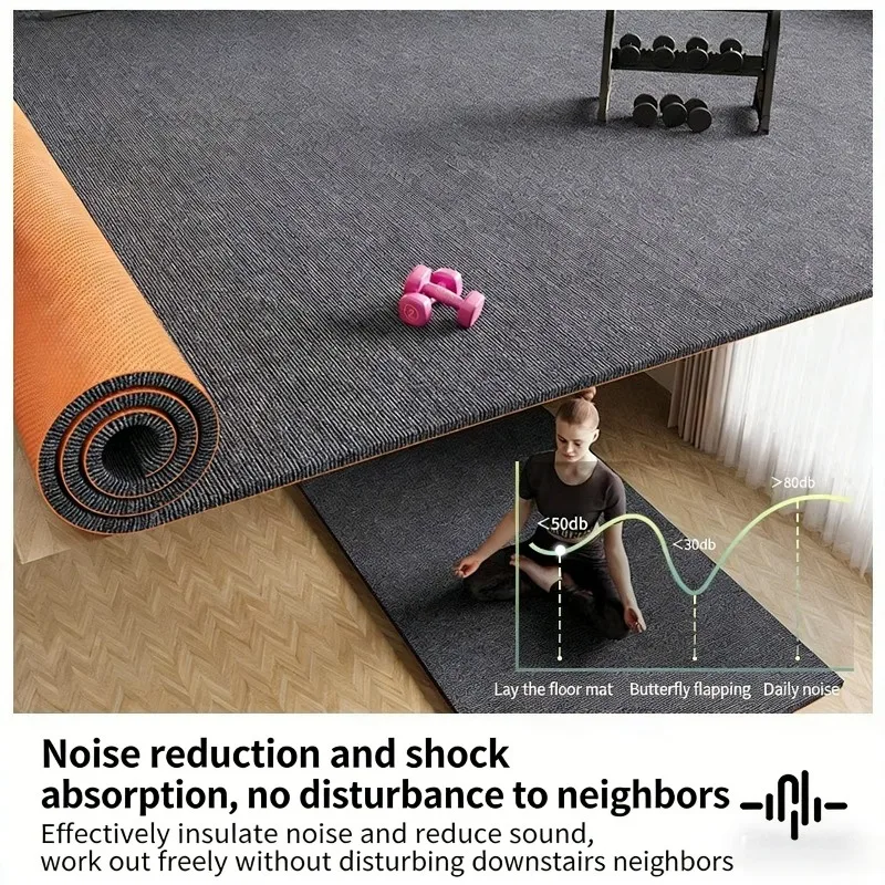 Plush Shockproof Carpet for Gaming Chairs Bedroom Decoration Anti-Slip Running Noise Reduction Gym Floor Mats Protector