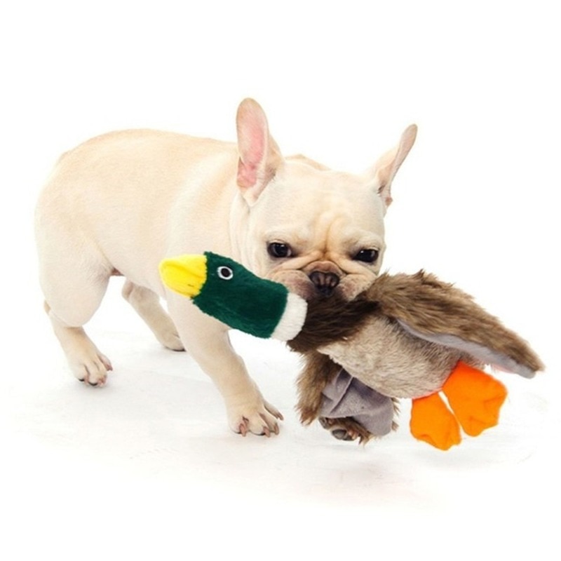 Plush Squeaking Duck Dog Toy