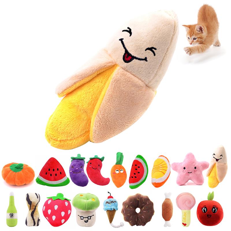 Plush Squeaky Banana Dog Toy