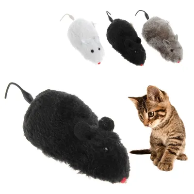 Plush Wind Up Mouse Toy for Cats