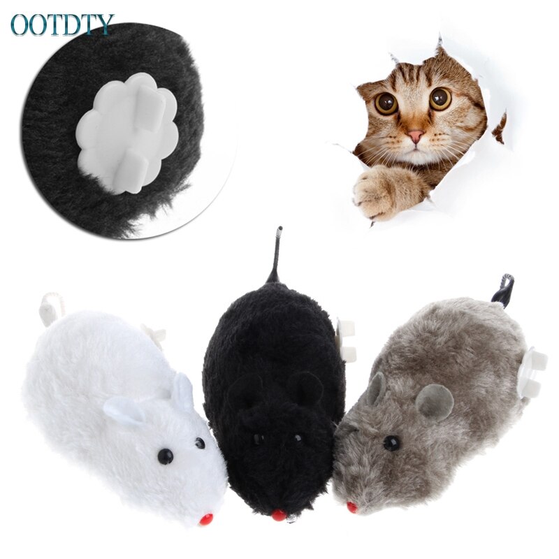 Plush Wind Up Mouse Toy for Cats