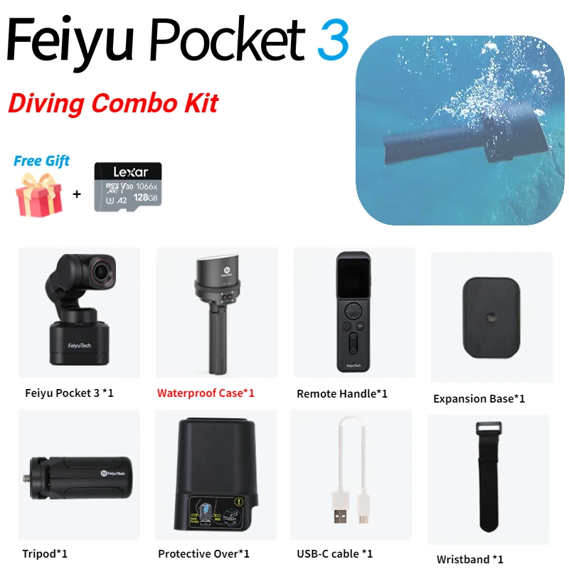 Pocket 3 Kit Cordless Detachable 3-Axis Stabilizer Gimbal Camera 4K60fps Footage Magnetic Attach AI Tracking Pocket 3 Kit Cordless Detachable 3-Axis Stabilizer Gimbal Camera 4K60fps Footage Magnetic Attach AI Tracking