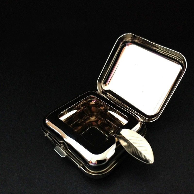 Pocket Ashtray Stainless Steel Container Pocket Ashtray Stainless Steel Container