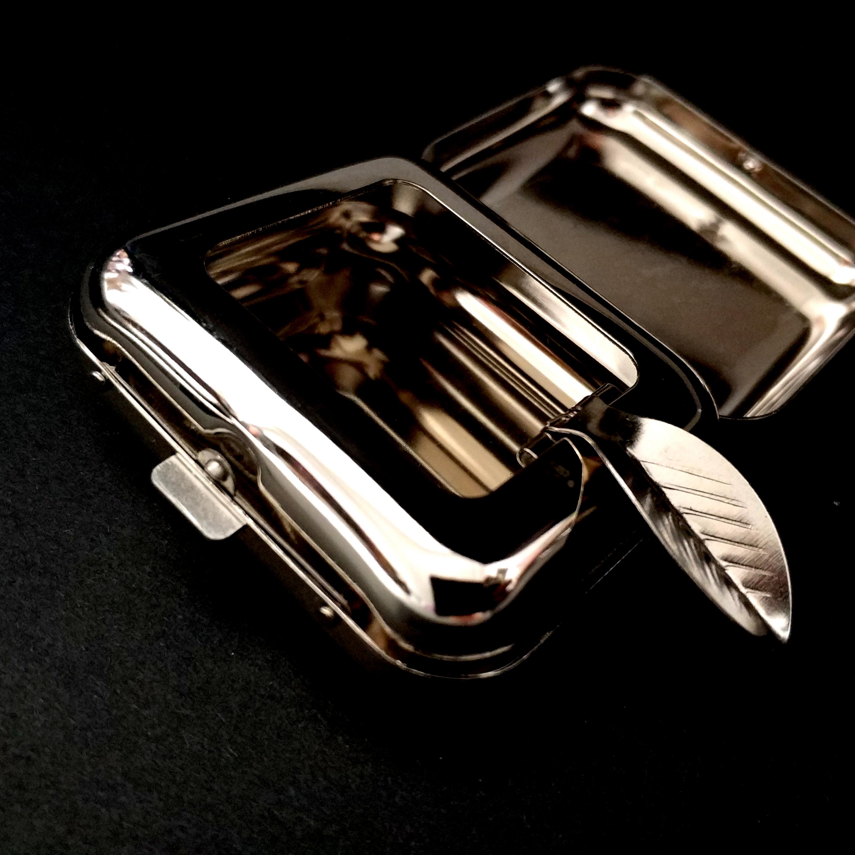 Pocket Ashtray Stainless Steel Container Pocket Ashtray Stainless Steel Container